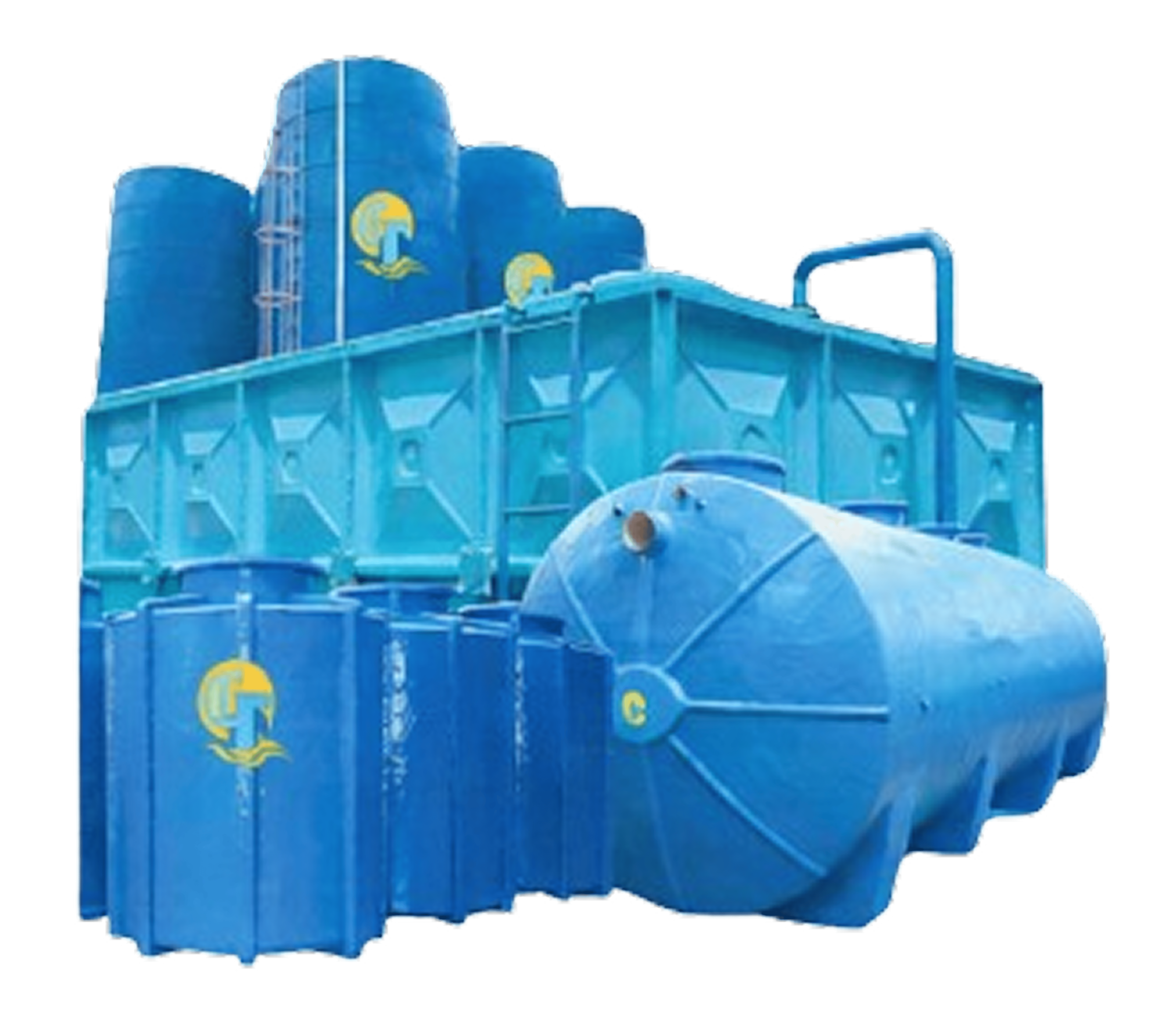 Modern office with a team working